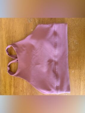 Lululemon Mauve Ribbed Racerback Crop Top